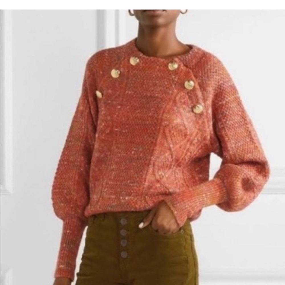 Veronica Beard Adelaide Blouson Sleeve Crewneck Sweater - XS